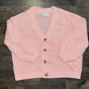 LOFT Women's Pink/peach Cardigan Sweater